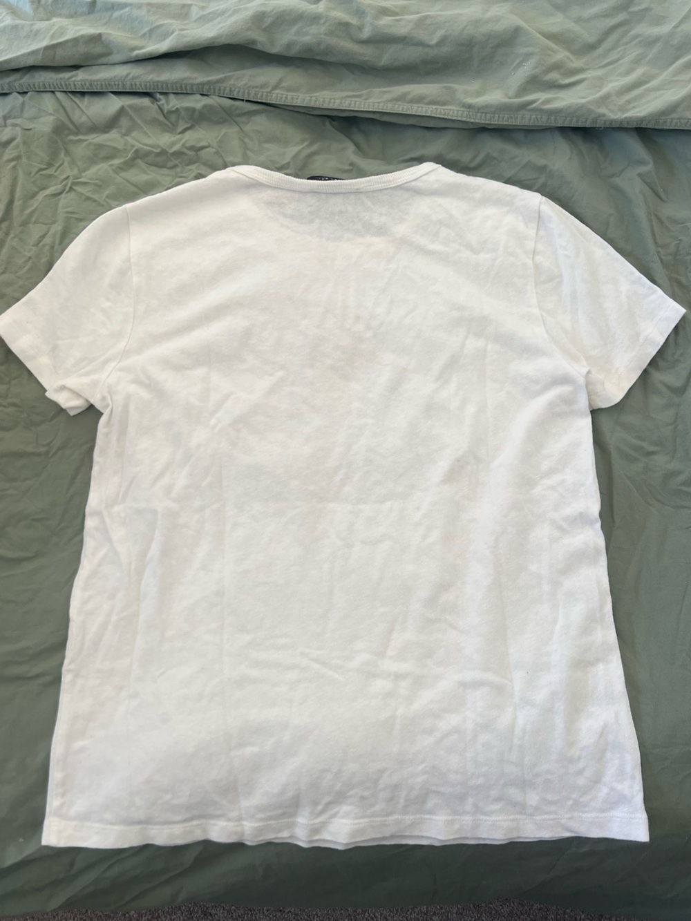A.P.C. White Short Sleeve Tee with Black Logo - Picture 2 of 2